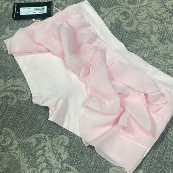 Bloch - Ruffle Back Bike Shorts w/ Beads - Light Pink #CR7614 - Picture 3 of 10